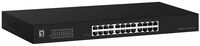 LevelOne Switch 24x GE GEU-2431 19\" Rack Mount Kit - Unmanaged - Gigabit Ethernet (10/100/1000) - Vollduplex - Rack-Einbau - 1U
