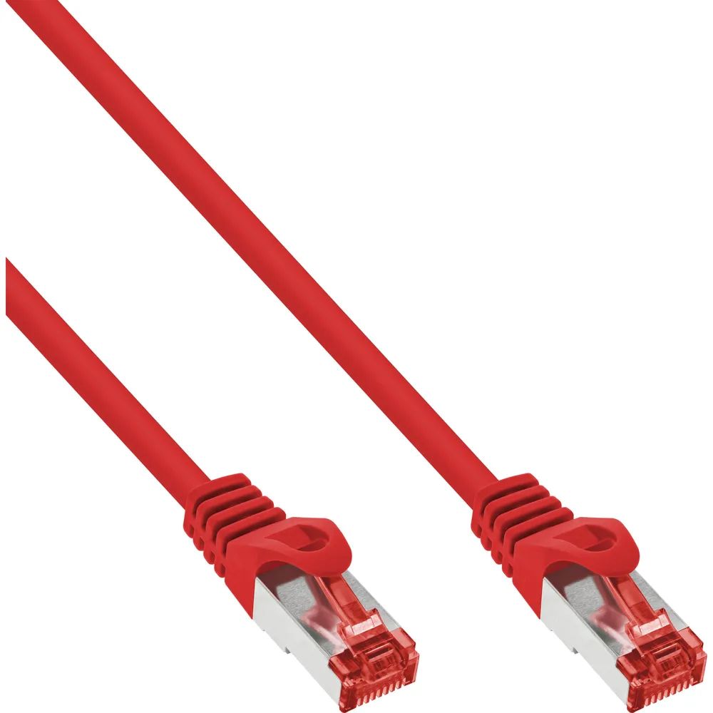 InLine 70er B-Pack Patchkabel - S/FTP (PiMf) - Cat.6 - PVC - CU - rot - 1m