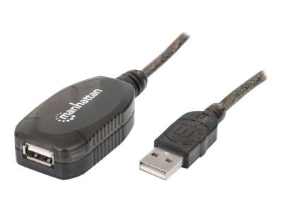 Manhattan USB-A to USB-A Extension Cable, 20m, Male to Female, Active, 480 Mbps (USB 2.0)