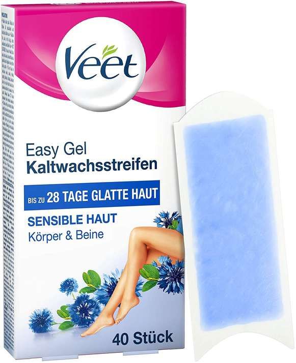 Veet Kaltwachsstreifen Beine Sensible Haut 40er