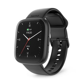 Hama Smartwatch "4000", Telefonfunktion, Schlafanalyse, wasserdicht, 46 mm, SW