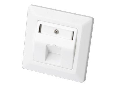 DIGITUS Leerdose für Keystone Module, Rahmen 80x80 mm + Zentralplatte 50x50 mm