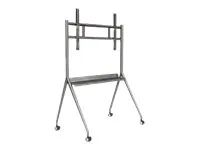 Hikvision DS-D5ABKY2-S - Wagen - für Flachbildschirm - Stahl - silbergrau - Bildschirmgröße: 140-191 cm (55"-75")