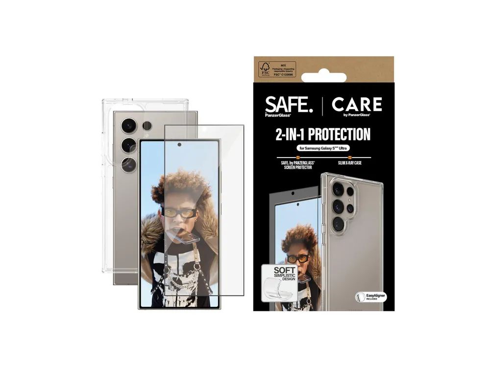 PanzerGlass CARE by PanzerGlass X-Ray - Hintere Abdeckung für Mobiltelefon - 2-in-1 - 100 % recyceltes thermoplastisches Polyurethan (TPU)