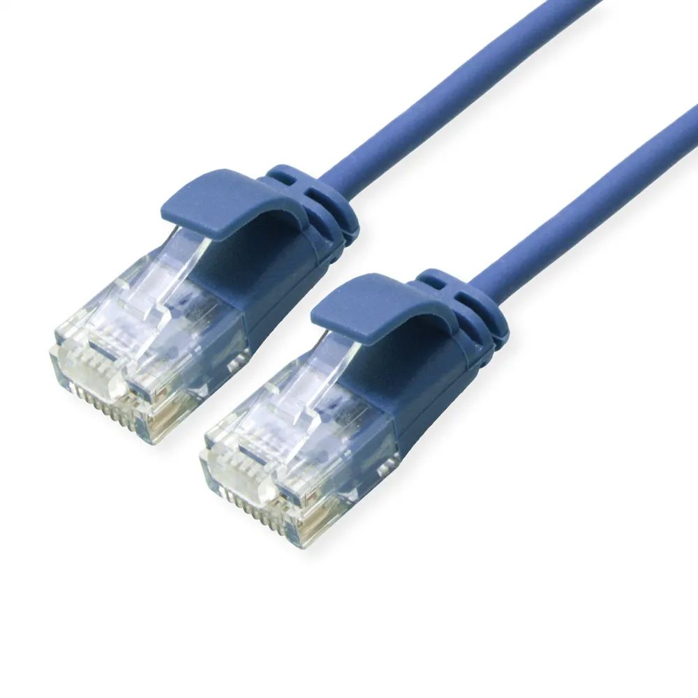 ROLINE UTP DataCenter Patchkabel Cat.6A (Class EA), LSOH, slim, blau, 5 m