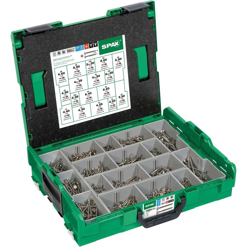 SPAX SNK Montagekoffer / L-BOXX, T-STAR plus, Edelstahl A2, ( 1.070 Stk )