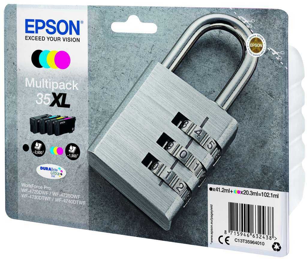 Epson 35 Tinte Vorhängeschloss Multi, XL, 4 Farben