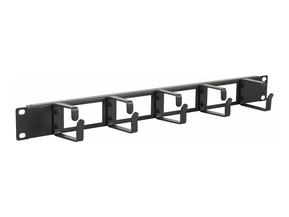 Lanview by Logon - Rack-Kabelorganizer - with cable entry holes - Schrankmontage - Schwarz - 1U - 48.3 cm (19")
