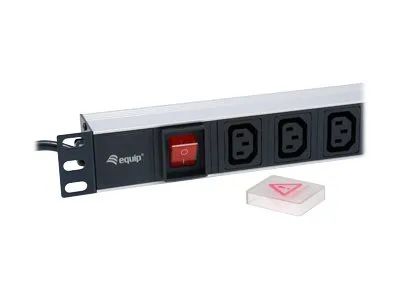 Equip Pro - Stromverteilungseinheit (Rack - einbaufähig) - Wechselstrom 220-240 V - 2500 Watt - Eingabe, Eingang IEC 60320 C14 - Ausgangsanschlüsse: 8 (power IEC 60320 C13)