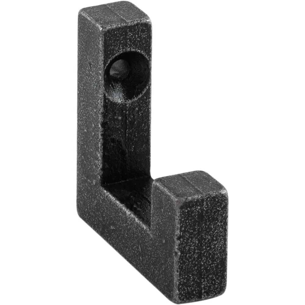 Halcö Mantelhaken Ischgl B 10 mm, H 40 mm,Eisen verzinkt schwarz passiviert