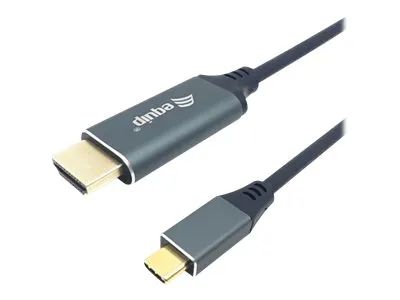 Equip Adapterkabel - 24 pin USB-C männlich zu HDMI männlich - 1 m - Schwarz - unterstützt 4K 60 Hz (3840 x 2160)