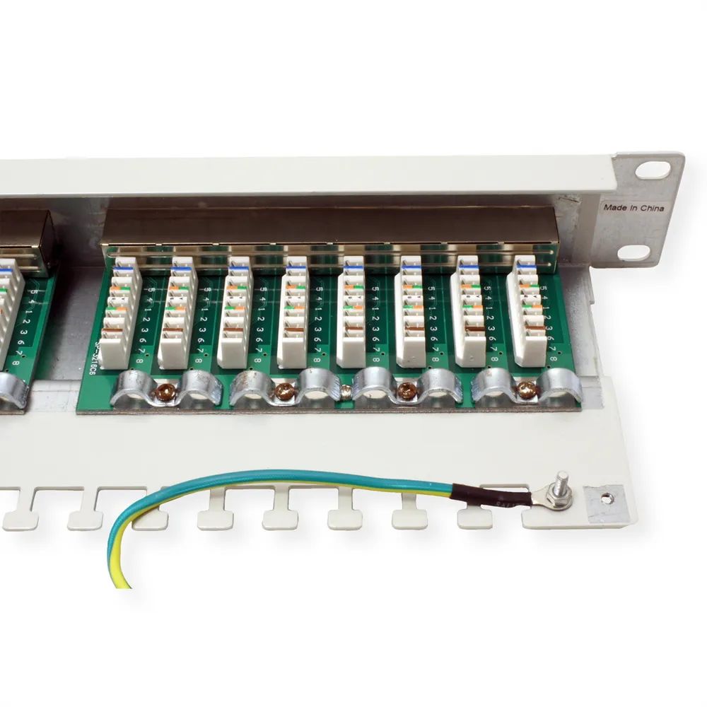 VALUE Cat.5e (Class D) 19-Zoll-Patchpanel, 24P, geschirmt, grau