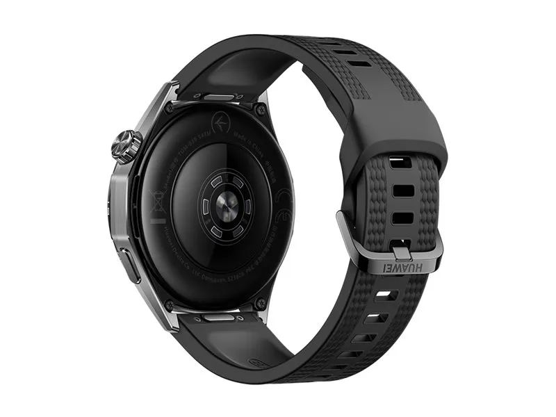 Huawei Watch GT 7 - 46 mm - Edelstahl - intelligente Uhr mit Riemen - Flouroelastomer - schwarz - Handgelenkgröße: 140-210 mm - Anzeige 3.7 cm (1.47")