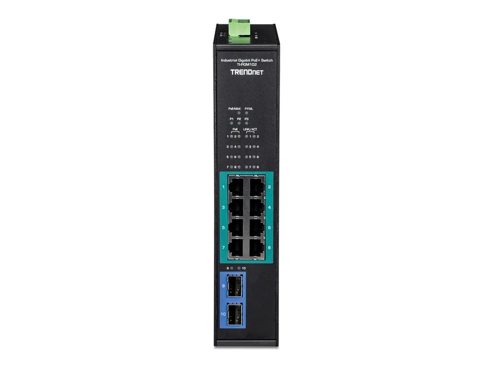 TRENDnet TI-PGM102 - Switch - industriell - 8 x 10/100/1000 (PoE+)