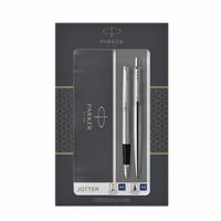 Parker 2093258 - Kugelschreiber + Füllfederhalter - Blau - Medium - 1 mm - Schwarz - Silber - Edelstahl