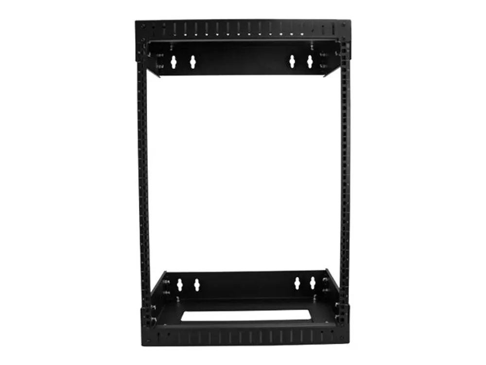 StarTech.com 15U 19" Wall Mount Network Rack, Adjustable Depth 12-20" 2 Post Open Frame Server Room Rack for AV/Data/ IT Communication/Computer Equipment/Switch with Cage Nuts & Screws - 15U Adjustable Rack (RK15WALLOA)