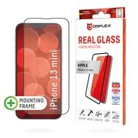 DISPLEX Full Cover Panzerglas (10H) für Apple iPhone 13 mini - Eco-Montagerahmen - volle Displayabdeckung - Tempered Glas - kratzer-resistente Schutzfolie - hüllenfreundlich - Apple - iPhone 13 mini - Trockene Anwendung - Schlagfest - Kratzresistent 
