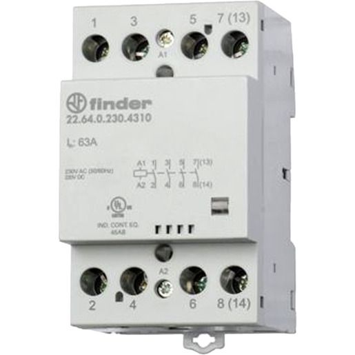 Finder INST.SCHÜTZ 3S/1Ö 63A 24VAC/DC / FINDER 22.64.0.024.4710
