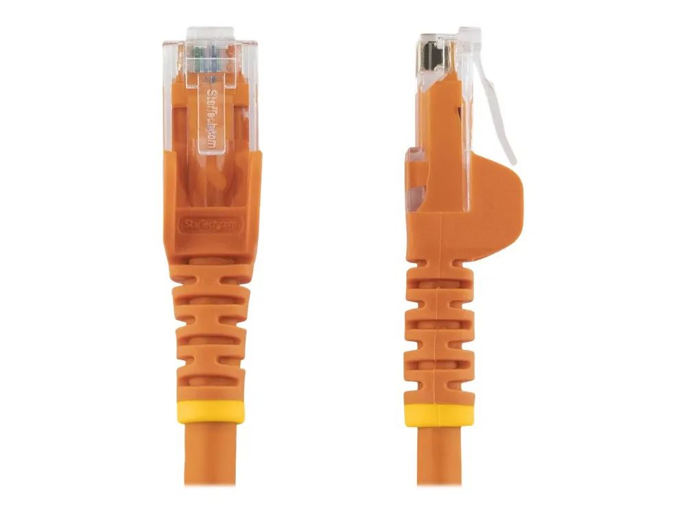 StarTech.com 3m CAT6 Ethernet Cable, 10 Gigabit Snagless RJ45 650MHz 100W PoE Patch Cord, CAT 6 10GbE UTP Network Cable w/Strain Relief, Orange, Fluke Tested/Wiring is UL Certified/TIA - Category 6 - 24AWG (N6PATC3MOR)