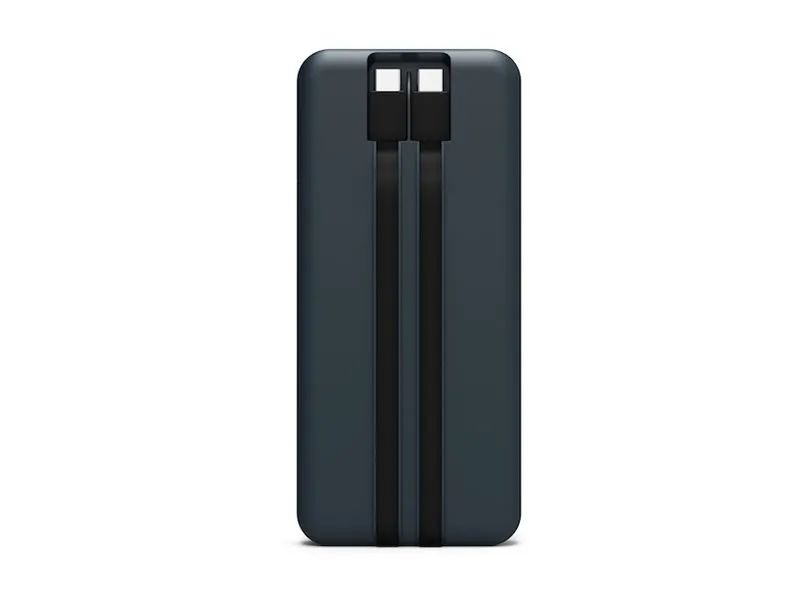 PORT Designs PORT Connect - Powerbank - mit eingebauten USB-C-Kabeln - 10000 mAh - 37 Wh - 20 Watt - 3 A - QC, PD - 4 Ausgabeanschlussstellen (3 x USB-C, USB)
