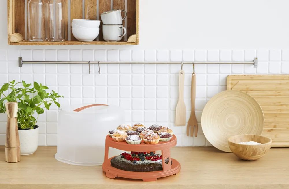 Rotho Tortenglocke XL 26 cm mit Trays FRESH