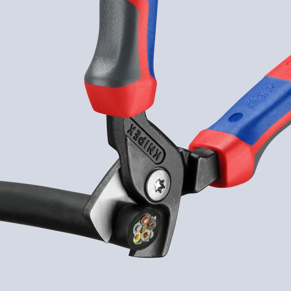 KNIPEX StepCut® Kabelschere mit Comfort-Griffen brüniert 160 mm
