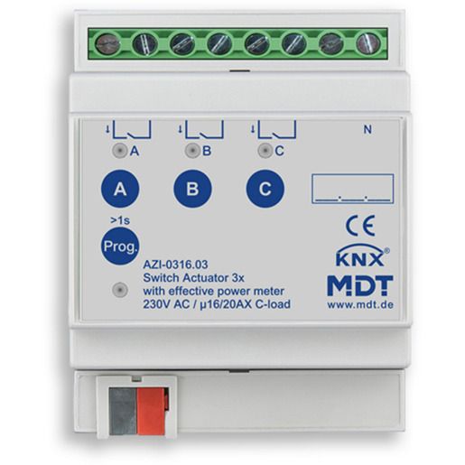 MDT SCHALTAKTOR 3F.,4TE,REG,16/20A / MDT AZI-0316.03