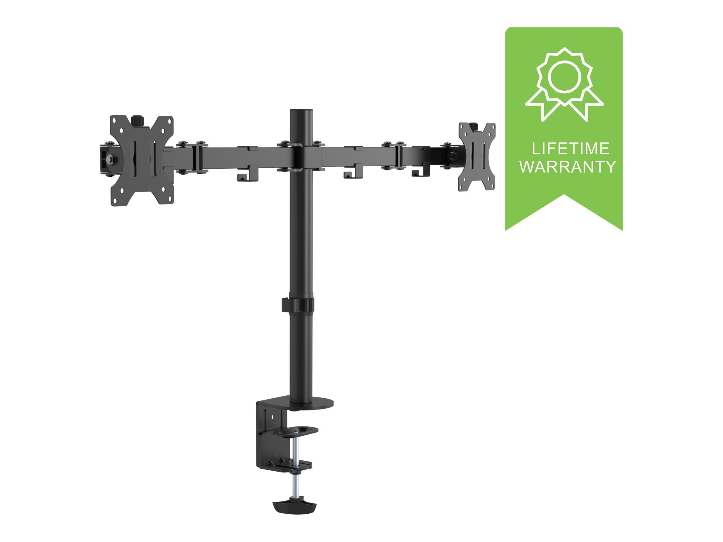 Vision VFM-DPD Monitor Desk Post - Befestigungskit - für 2 LCD-Displays - Stahl - Schwarz - Bildschirmgröße: 33-68.6 cm (13"-27")