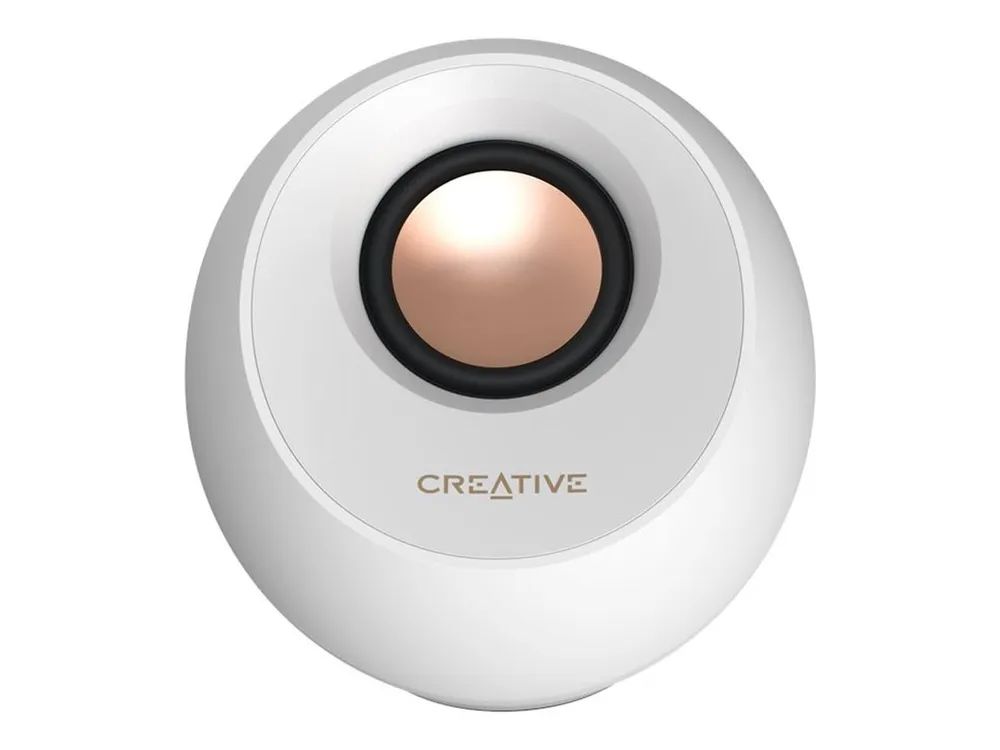 Creative Labs Creative Pebble Pro - Lautsprecher - für PC - 2.0-Kanal - kabellos - Bluetooth - USB - 30 Watt (Gesamt) weiß