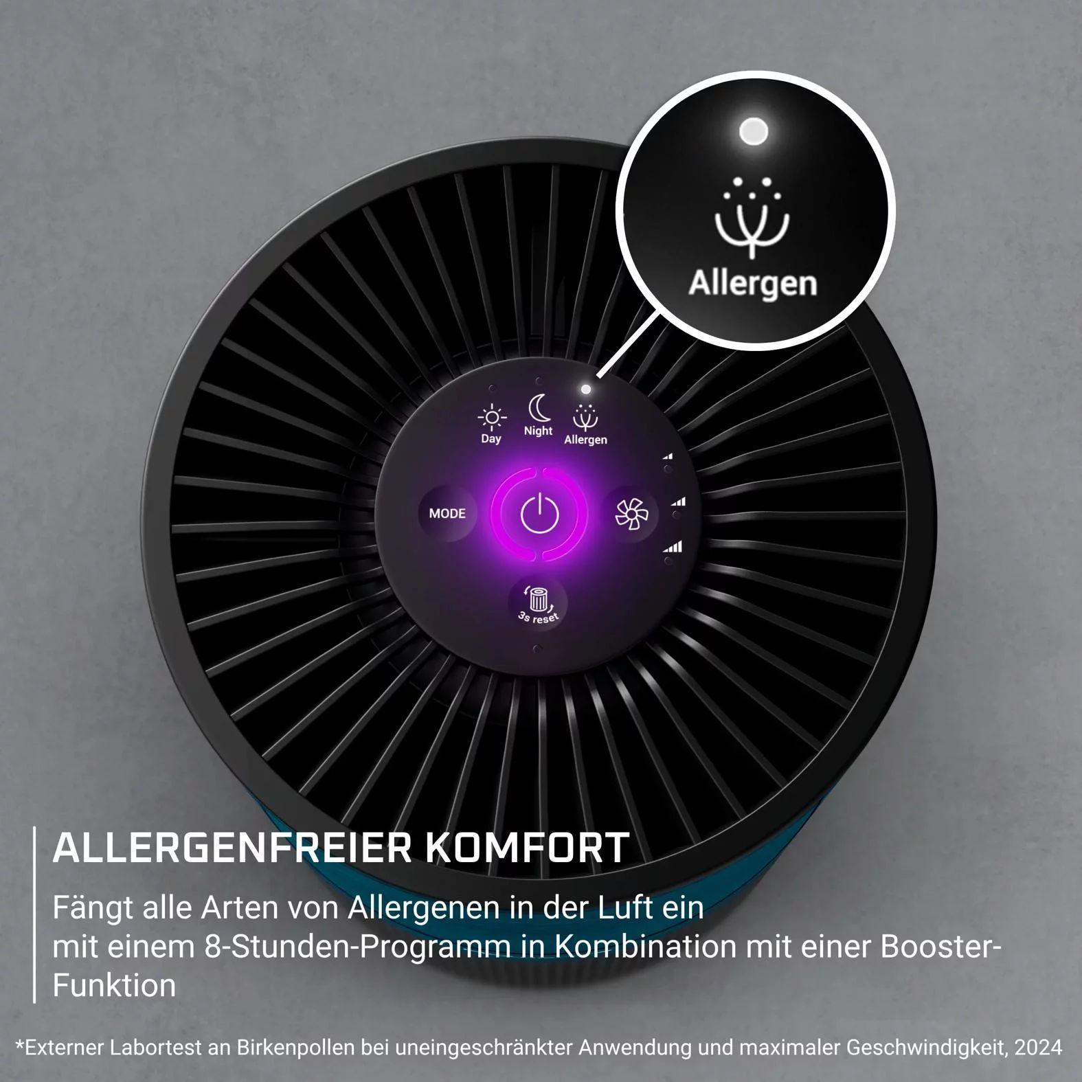 Rowenta PU2221 Luftreiniger Pure Air Compact - SCHWARZ/BLAU