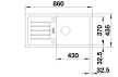 Blanco FAVUM XL 6 S SILGRANIT ohne Ablauffernbedi