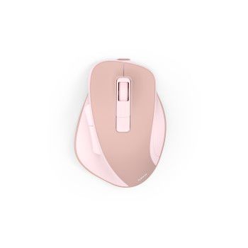 Hama Funkmaus "WM-500", ergonomisch, 6 Tasten, ohne Klickgeräusch, Akku, Rosa