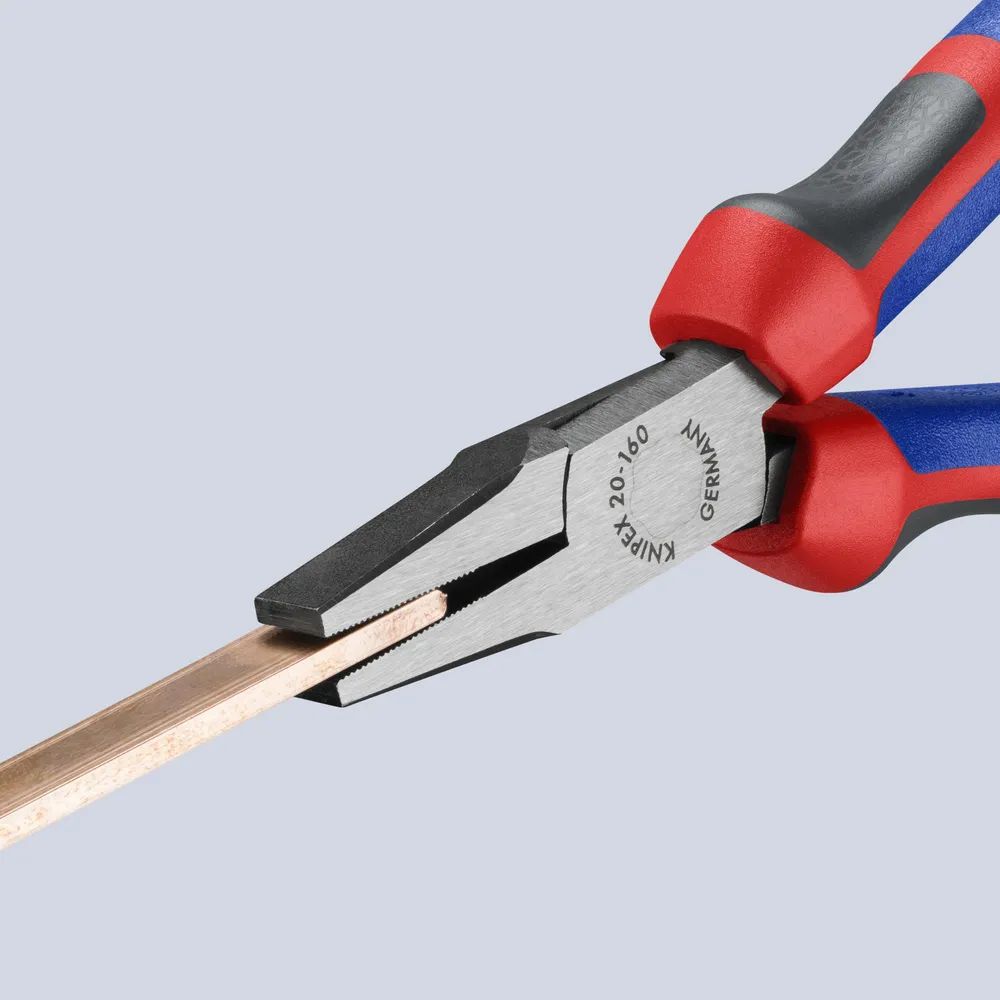 KNIPEX Flachzange mit Comfort-Griffen schwarz atramentiert 160 mm