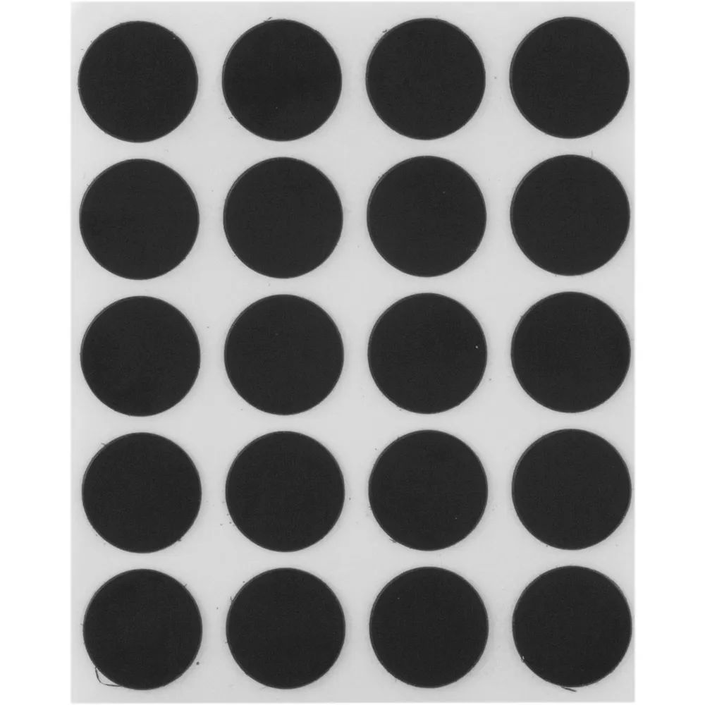 Ha-wi GmbH & Co.KG Kunststoffe Abdeckkappe selbstklebend, ø13mm, 20 Stück, Kunststoff schwarz