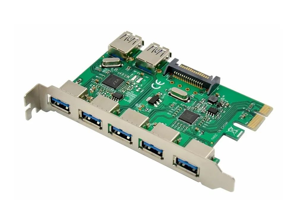 MicroConnect 7 port USB 3.0 PCIe card - Adapter - Digital/Daten