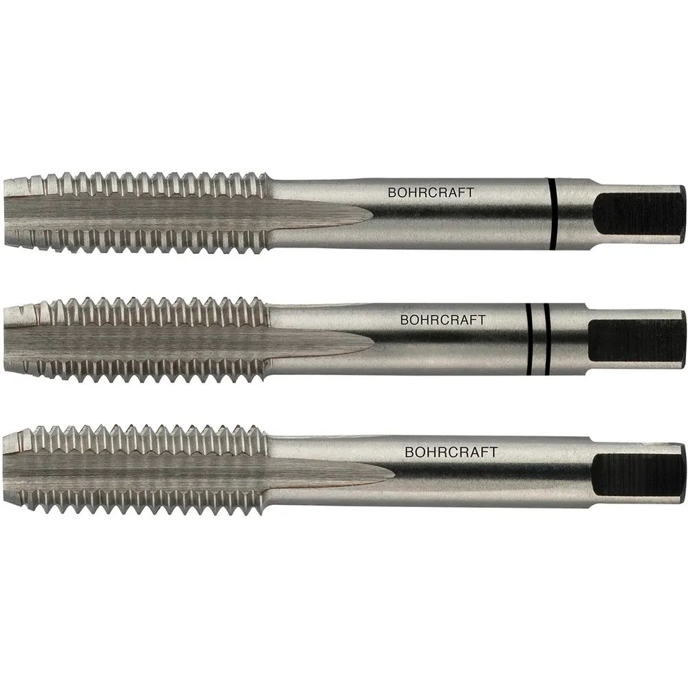BOHRCRAFT Hand-Gewindebohrer-Satz HSSG DIN352 metrisches Linksgewinde M 6