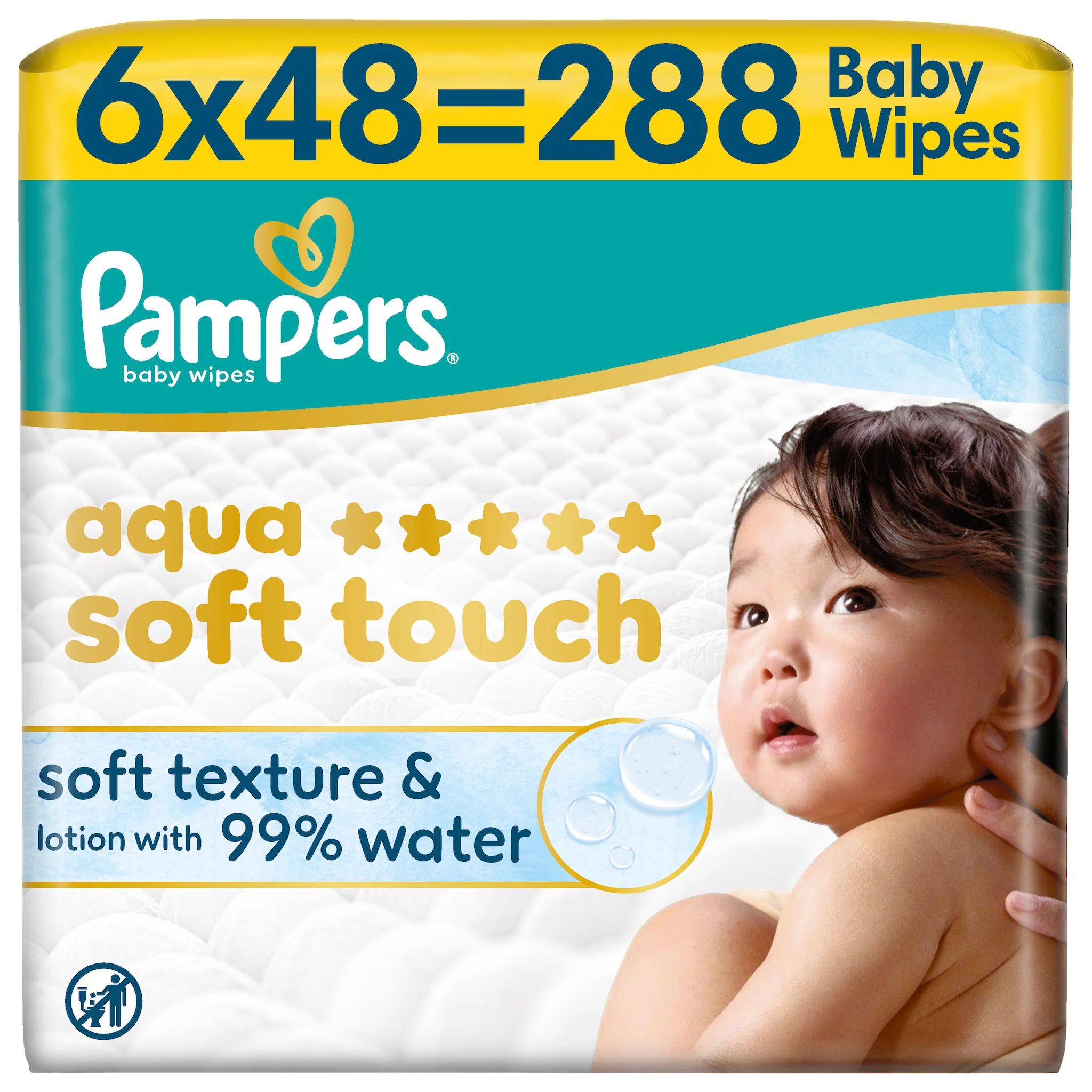 Pampers Feuchte Tücher Aqua Soft touch 6x