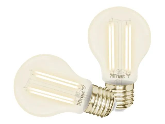 Trust Smart Home - Glühbirne mit LED-Filament - E27 - Klasse A+ - weißes Licht - 1800-6500 K (Packung mit 2)