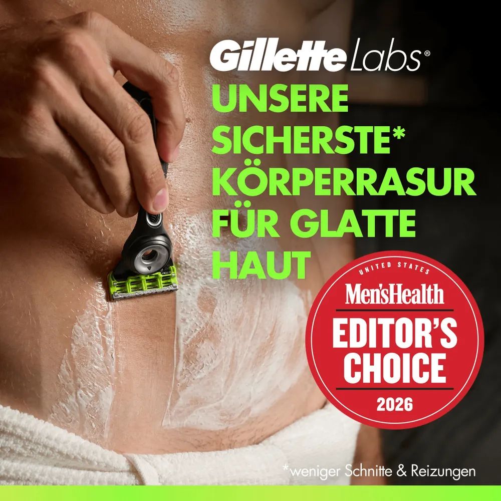 Gillette Labs Body Geschenkset Rasierapparat mit 2 Klingen + Gillette Labs Body + Intimate Reinigung