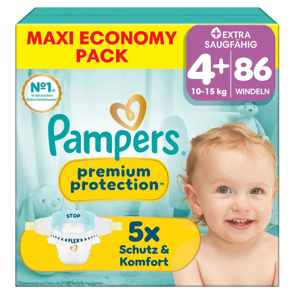 Pampers Premium Protection Gr.4+ Maxi Plus 10-15kg Maxi 