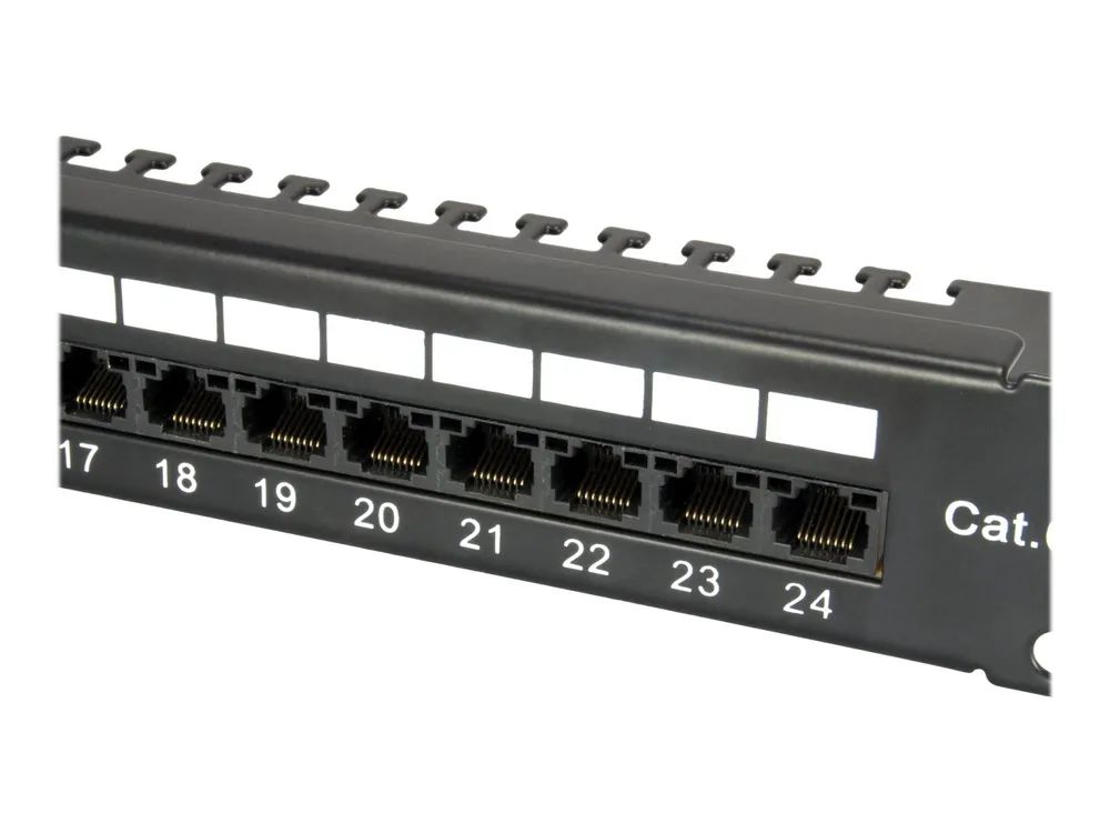 Equip Pro - Patch Panel - CAT 6 - RJ-45 X 24 - Schwarz - 1U - 48.3 cm (19")