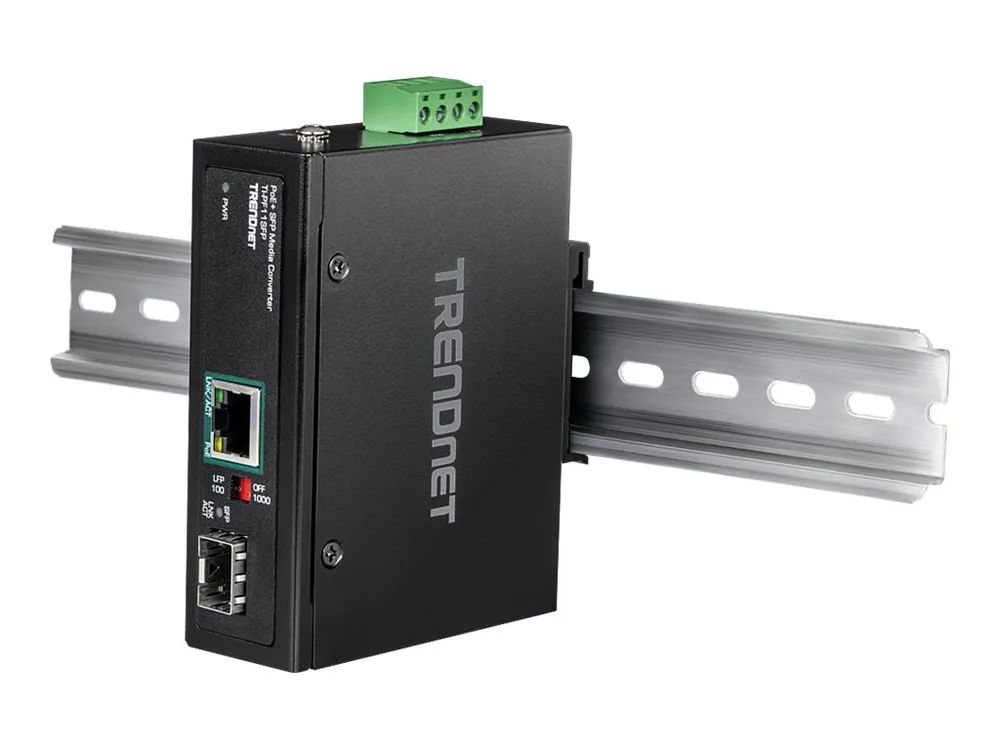 TRENDnet TI-PF11SFP - Medienkonverter - 1GbE - 10Base-T, 100Base-TX, 1000Base-T - RJ-45 / SFP (mini-GBIC)