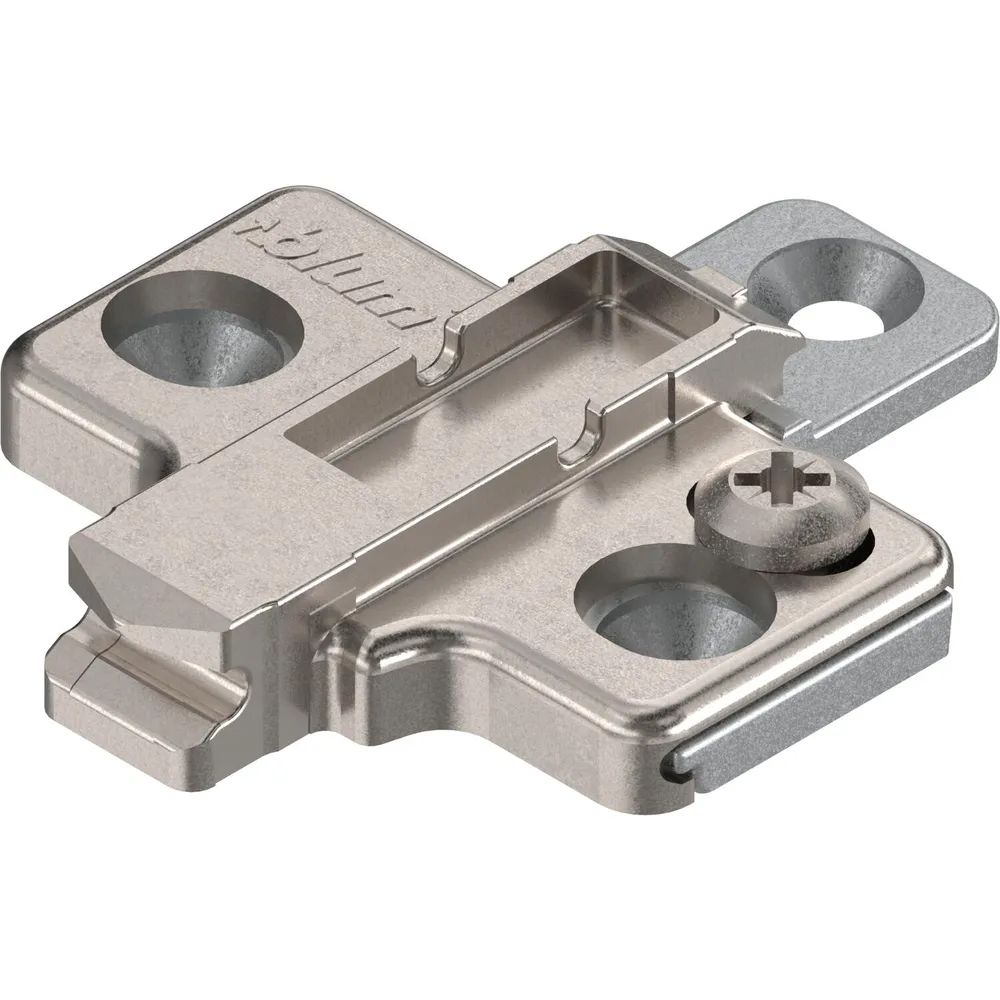 BLUM CLIP Kreuzmontageplatte, Zink, Schrauben, Distanz 0 mm