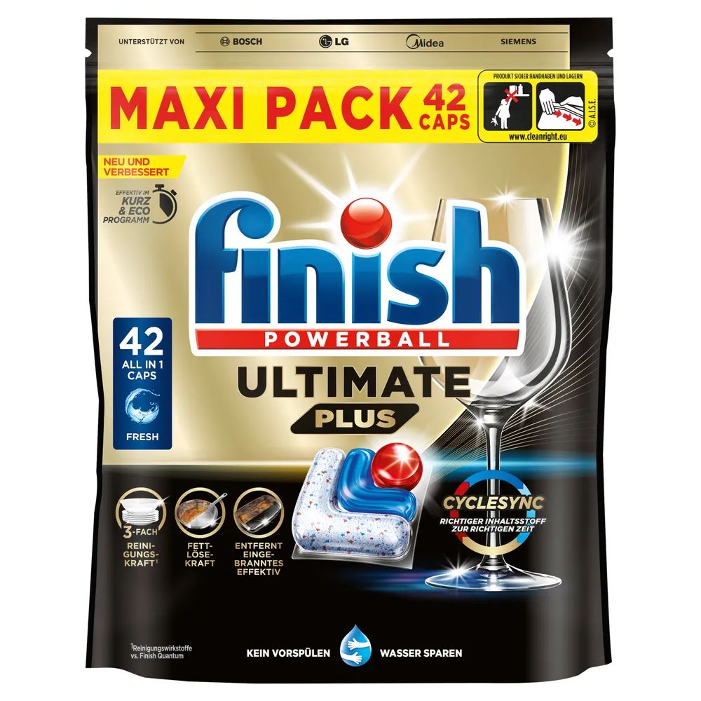 Finish Ultimate Plus Maxipack Fresh 42 Caps        