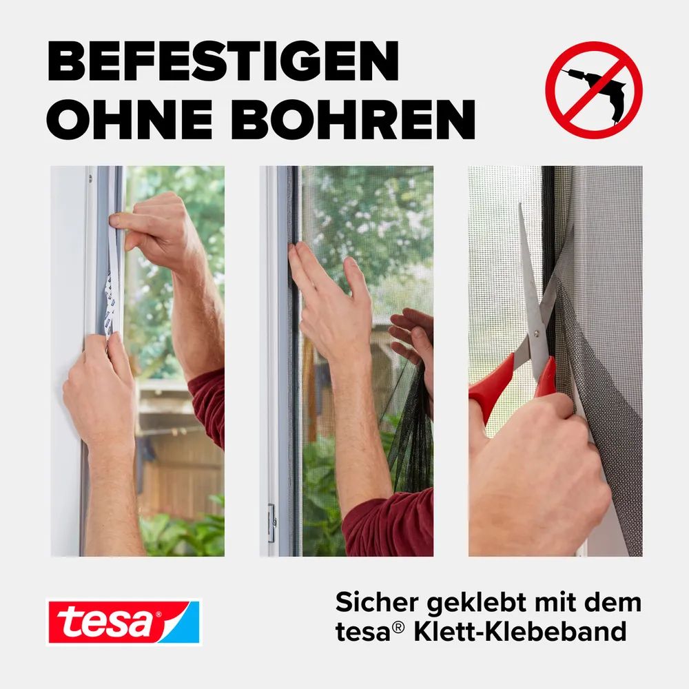 tesa® Insektenschutz Tür Standard 2,00 × 0,65 × 2,20m, weiß