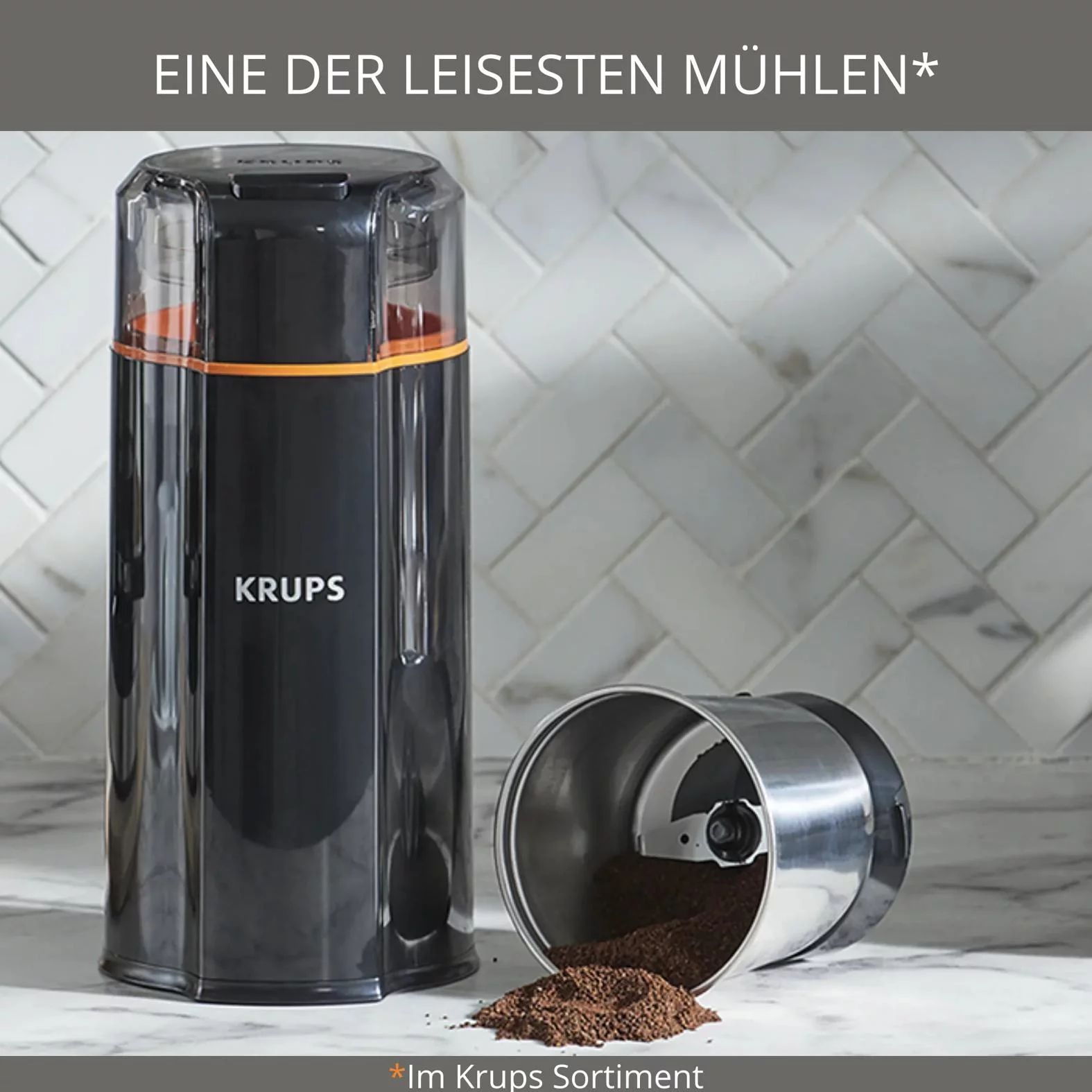 KRUPS GX3328 Kaffeemühle Silent Vortex (90g) - schwarz