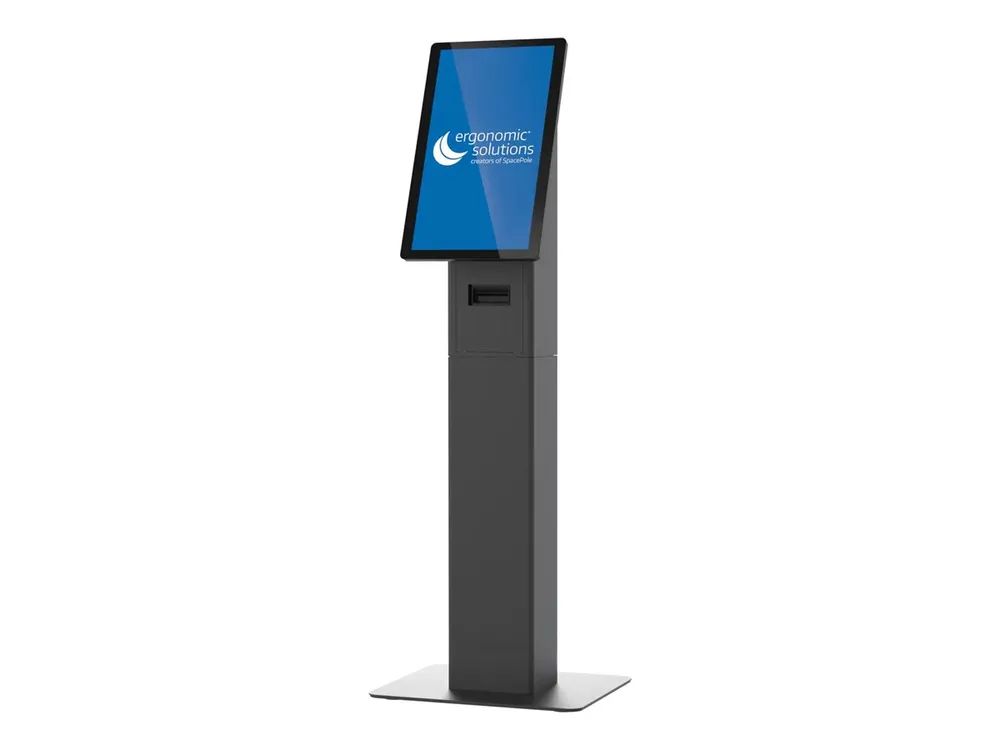 Ergonomic Solutions Montagekomponente (Kiosk-Ständer) - für Flachbildschirm - Mini - Metall - Schwarz - Bildschirmgröße: bis zu 68,6 cm (bis zu 27 Zoll)