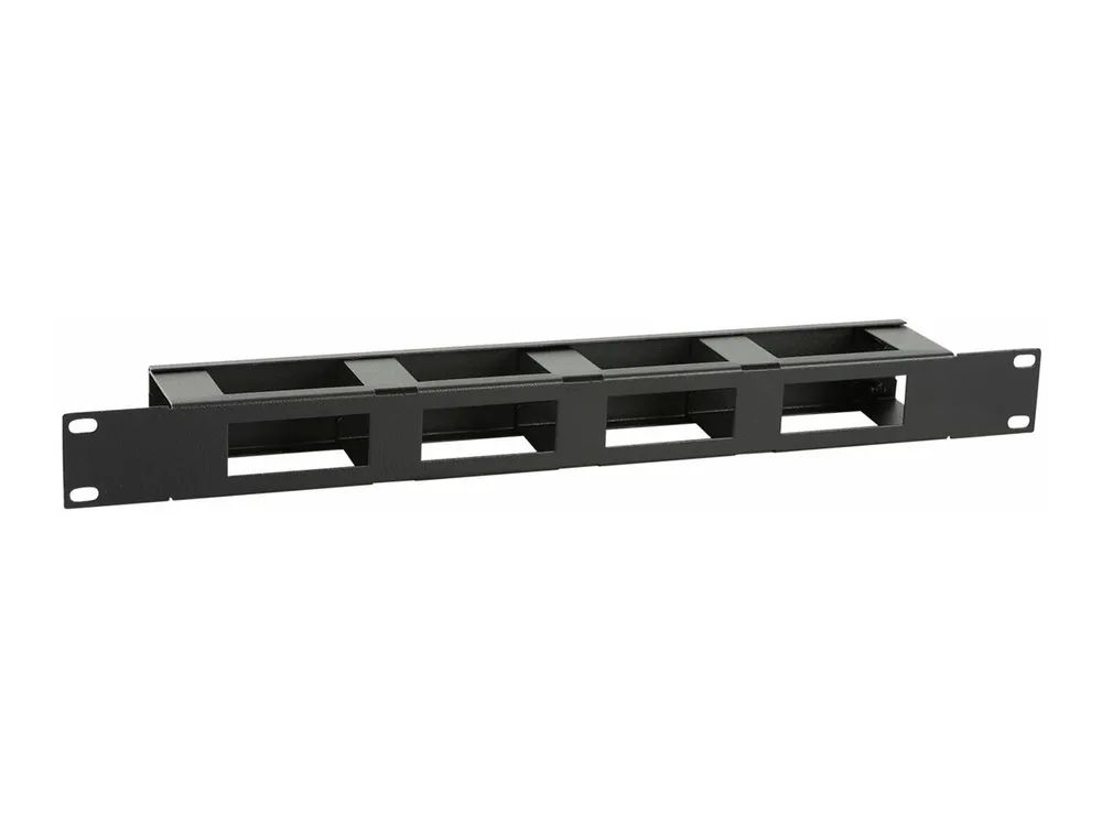 Lanview by Logon - Rack-Kabelorganizer - with cover - Schrankmontage - Schwarz, RAL 9005 - 1U - 48.3 cm (19")