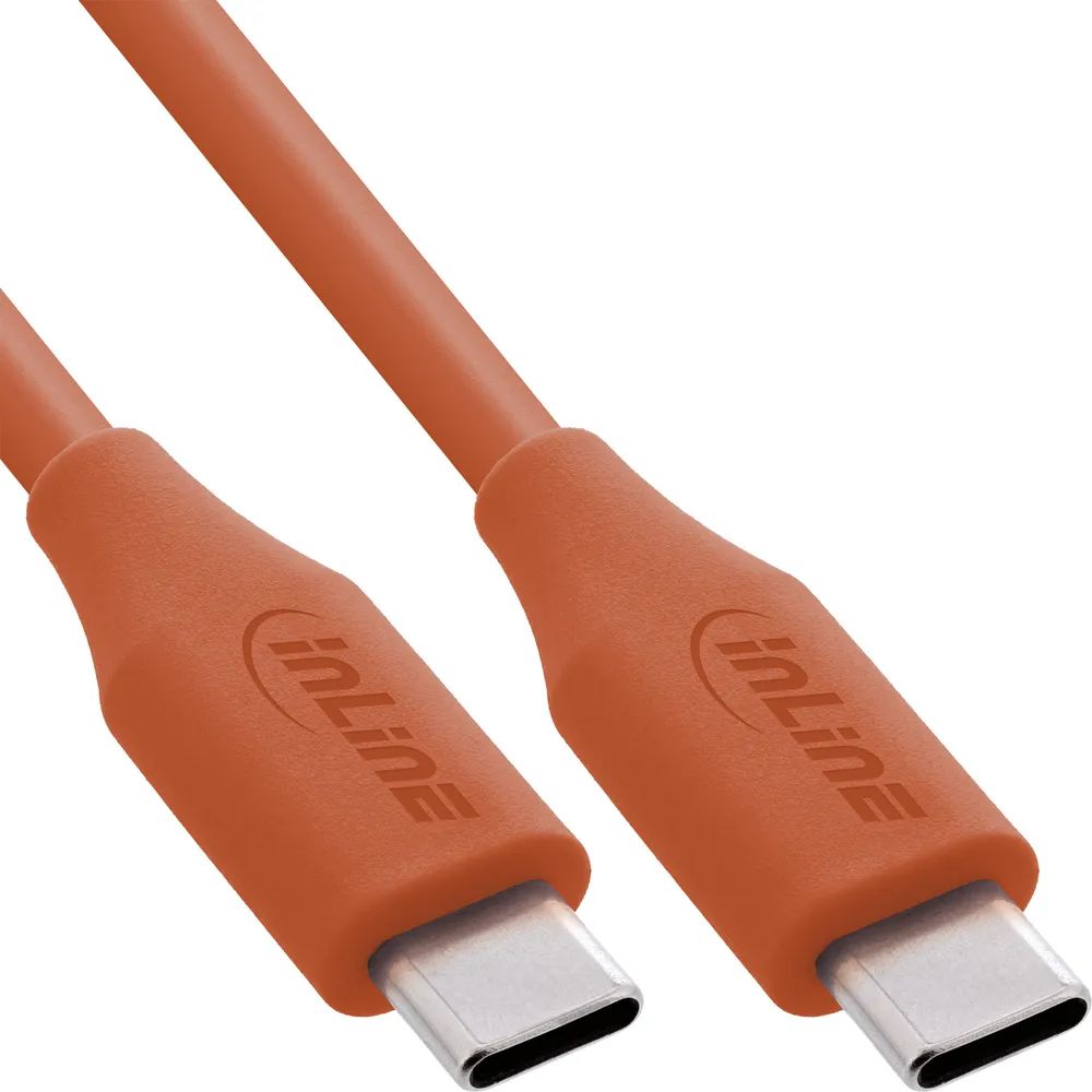 InLine USB 2.0 Kabel - USB-C Schnellladekabel 100W - Papaya/orange 2m