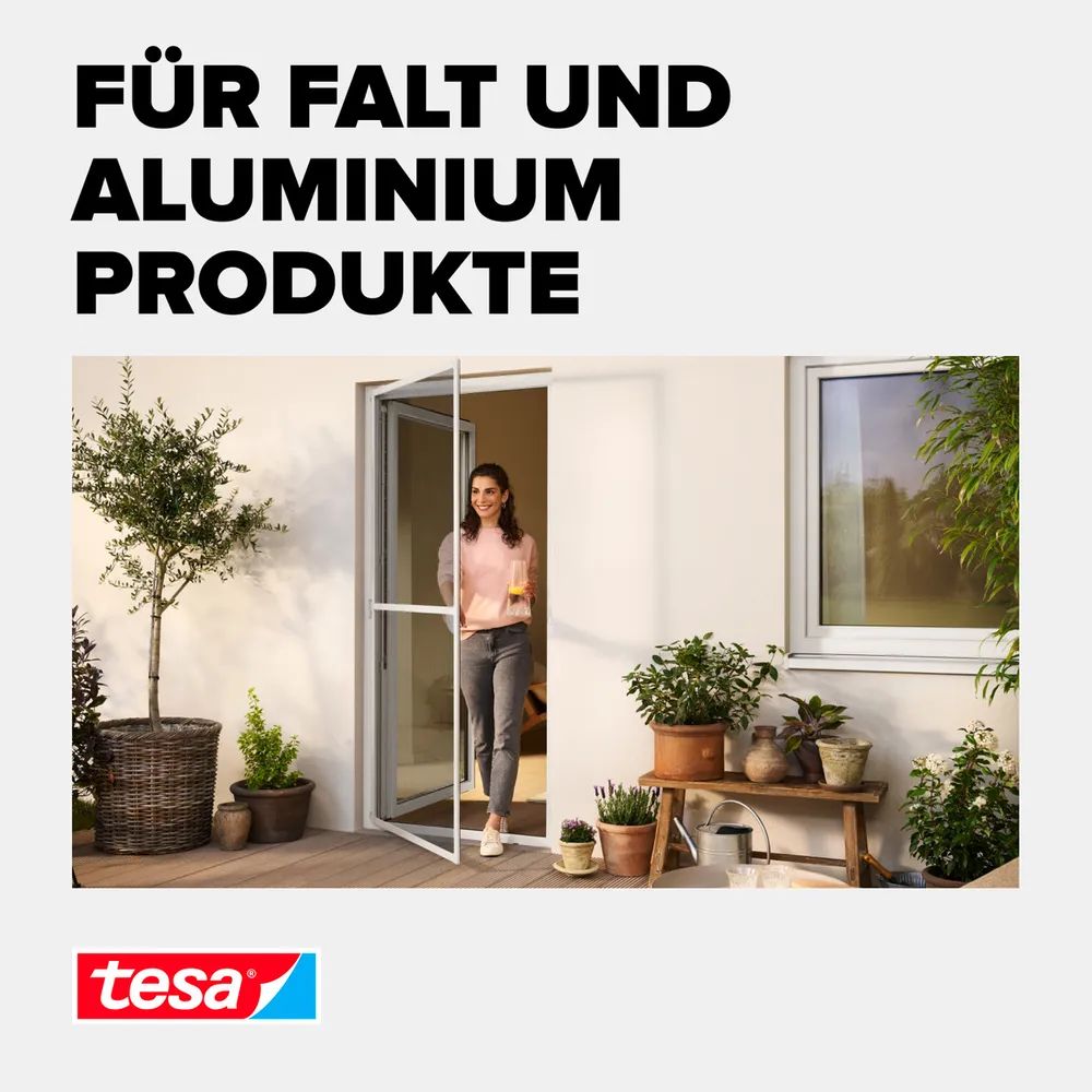 t﻿esa® Ersatz-Fliegengitter Fiberglas, weiß – 1,20 x 2,50 m